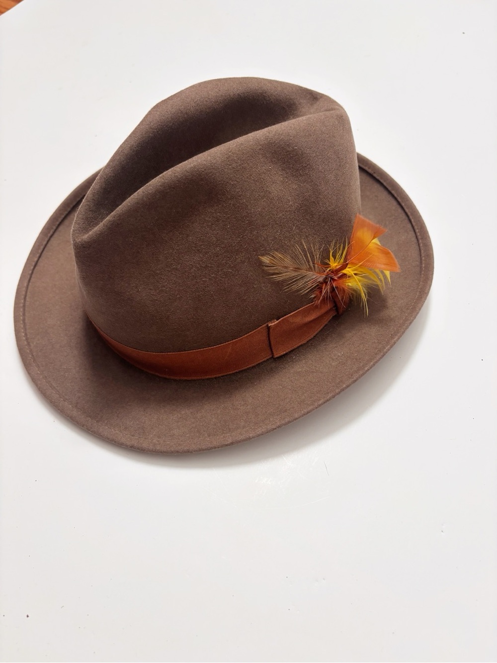 Royal Biltmore size 6-1/2 (52) Senator Drake Walnut brown Felt Fedora Hat